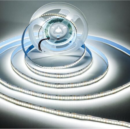White LED Strip Light – 2835 Chip, 5M, 1200 LEDs (High Brightness, 12V)