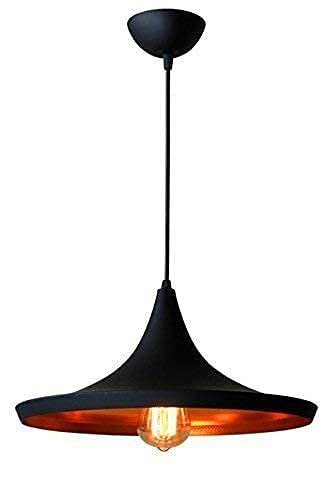 Modern Black & Gold Pendant Hanging Light – Industrial Ceiling Lamp (Including Bulb)