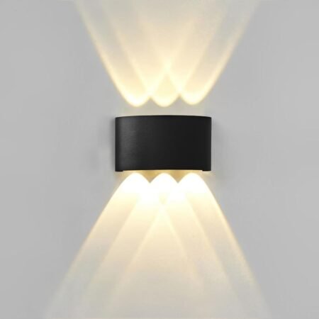 6W Waterproof LED Wall Light – Up & Down Outdoor/Indoor Sconce (3 Up + 3 Down Beams)