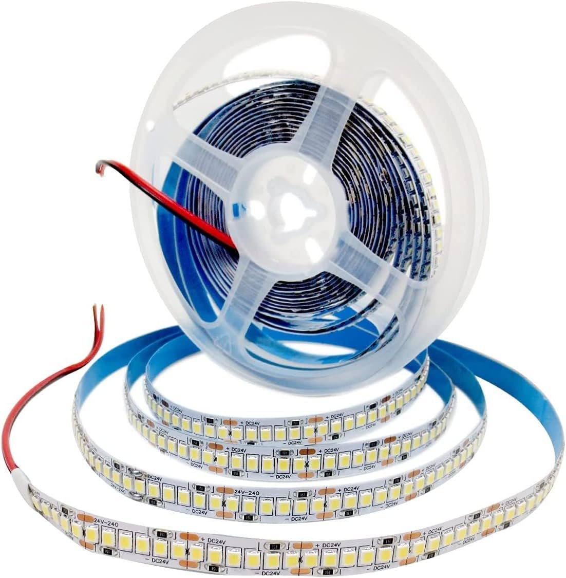 White LED Strip Light – 2835 Chip, 5M, 1200 LEDs (High Brightness, 12V) - Image 2