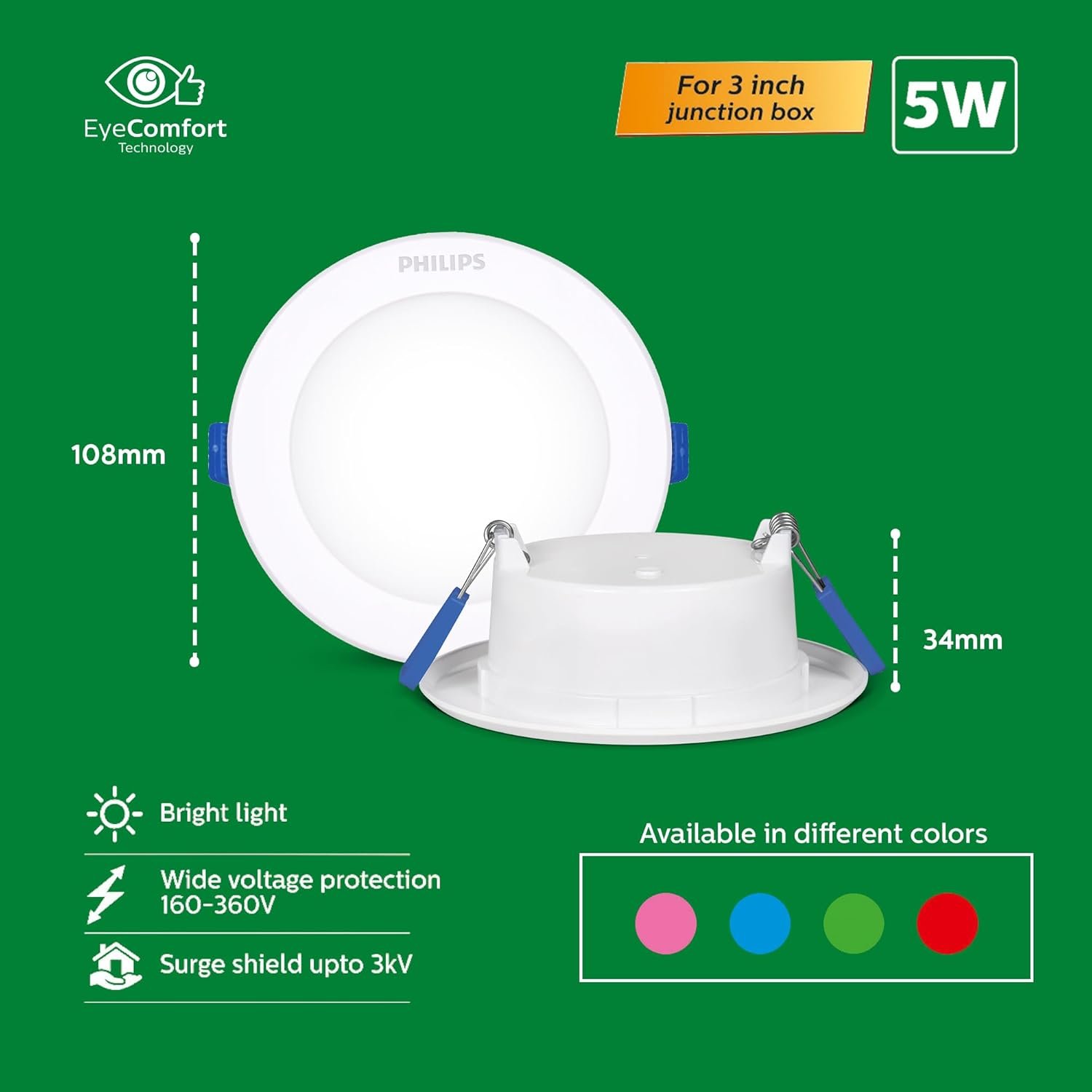 Philips StarFit 5W LED Downlight (3 Inch Cutout, Cool White) - Image 3