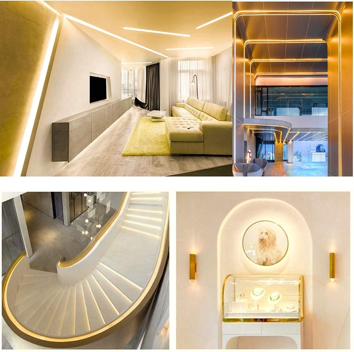 White LED Strip Light – 2835 Chip, 5M, 1200 LEDs (High Brightness, 12V) - Image 3