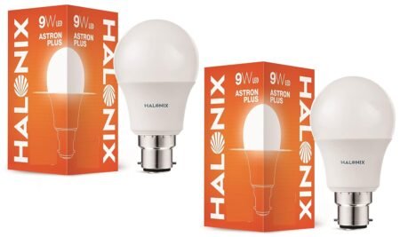Halonix 9W B22 LED Bulb – Cool White | Pack of 2 | 1-Year Guarantee