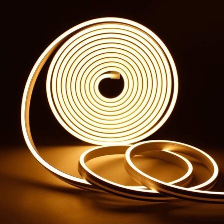 5 Meter Warm White Neon 120 LED Strip Light with 12V Driver