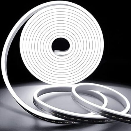 5 Meter White Neon LED Strip Light (120 LEDs/m) with 12V Driver