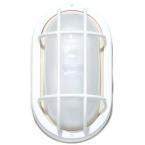 Outdoor Waterproof Overhead Bulkhead Light with 9W Cool White (6500K) LED Bulb