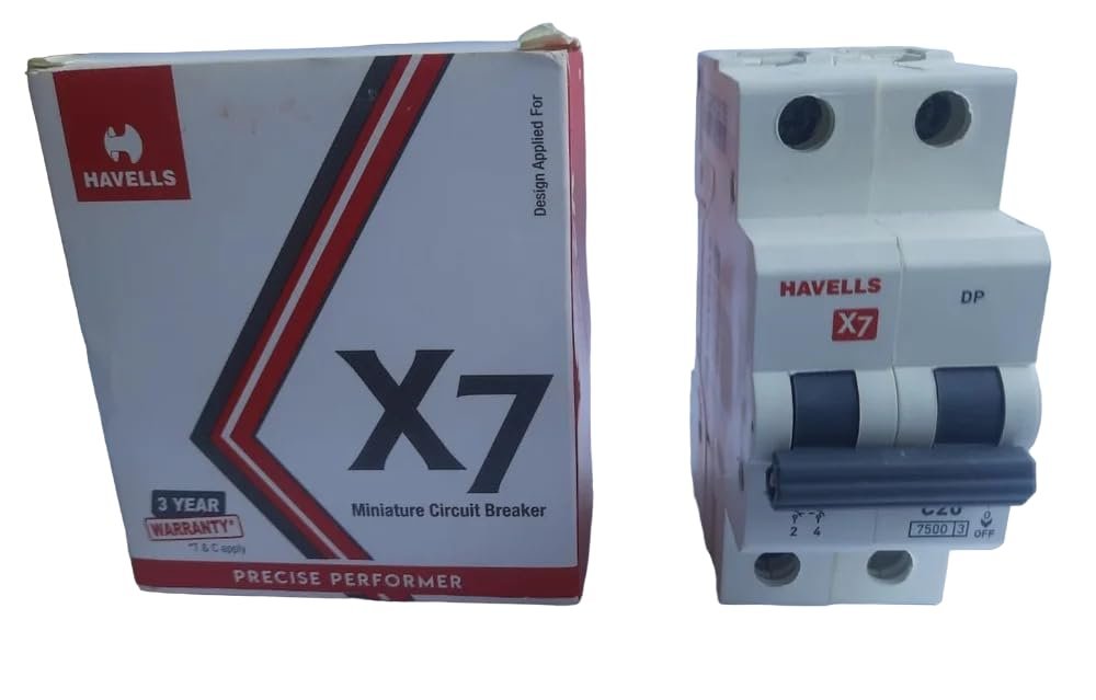 Havells X7 63A Double Pole MCB – DHMYCDPM063 | Circuit Protection