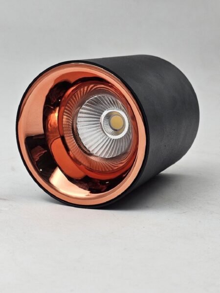 12W Pinakeey Surface Cylinder Light – Black Body & Rose Gold | Warm White (3000K) | 2-Year Guarantee | Pack of 4