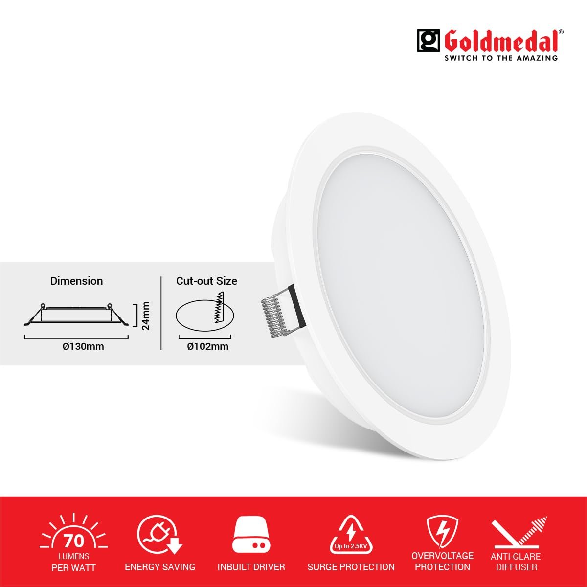 Tango 12W LED Panel Light – 4 Inch Cutout | Natural White (4000K) | 2-Year Guarantee - Image 2