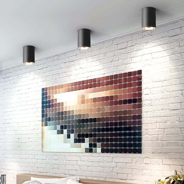 12W Pinakeey Surface Cylinder Light – Black Body & Rose Gold | Warm White (3000K) | 2-Year Guarantee | Pack of 4 - Image 4