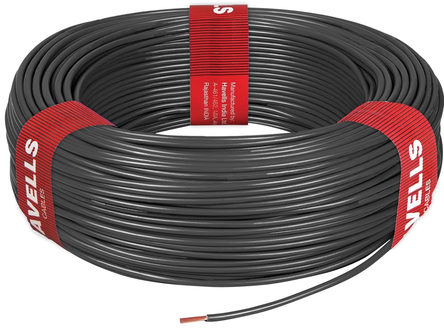 Havells LifeLine+ S3 | 1.5 sq.mm Copper Wire (90m – Black) | Class 2 Conductor (100% Copper), Heat Resistant & Flame Retardant – Ideal for Domestic & Industrial Use (WHFFDNRA11X5) - Image 4