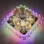 Square Elegant Moving Flower Changing Color Crystal Light – Color Changing LED Effect