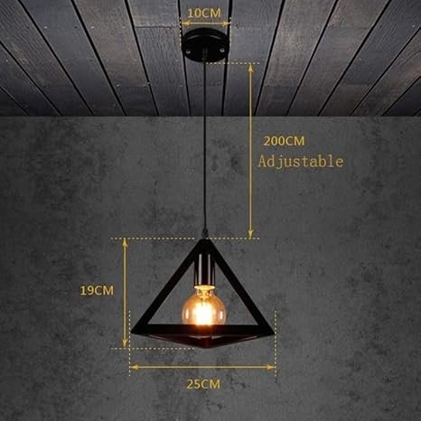 Triangle Hanging Light – Modern Geometric Pendant Lamp (Includes LED Bulb) - Image 4