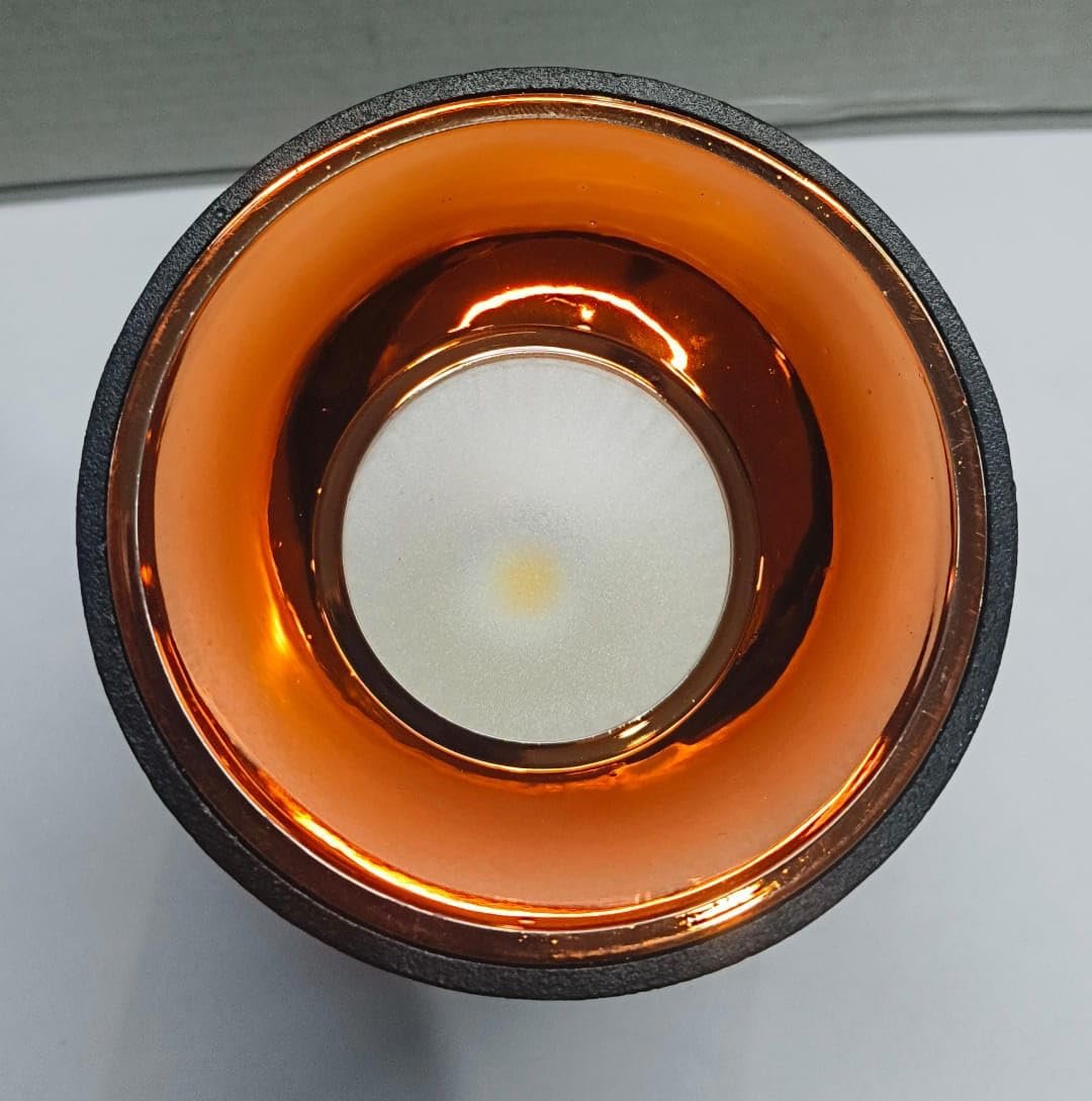 12W Pinakeey Surface Cylinder Light – Black Body & Rose Gold | Warm White (3000K) | 2-Year Guarantee | Pack of 4 - Image 5