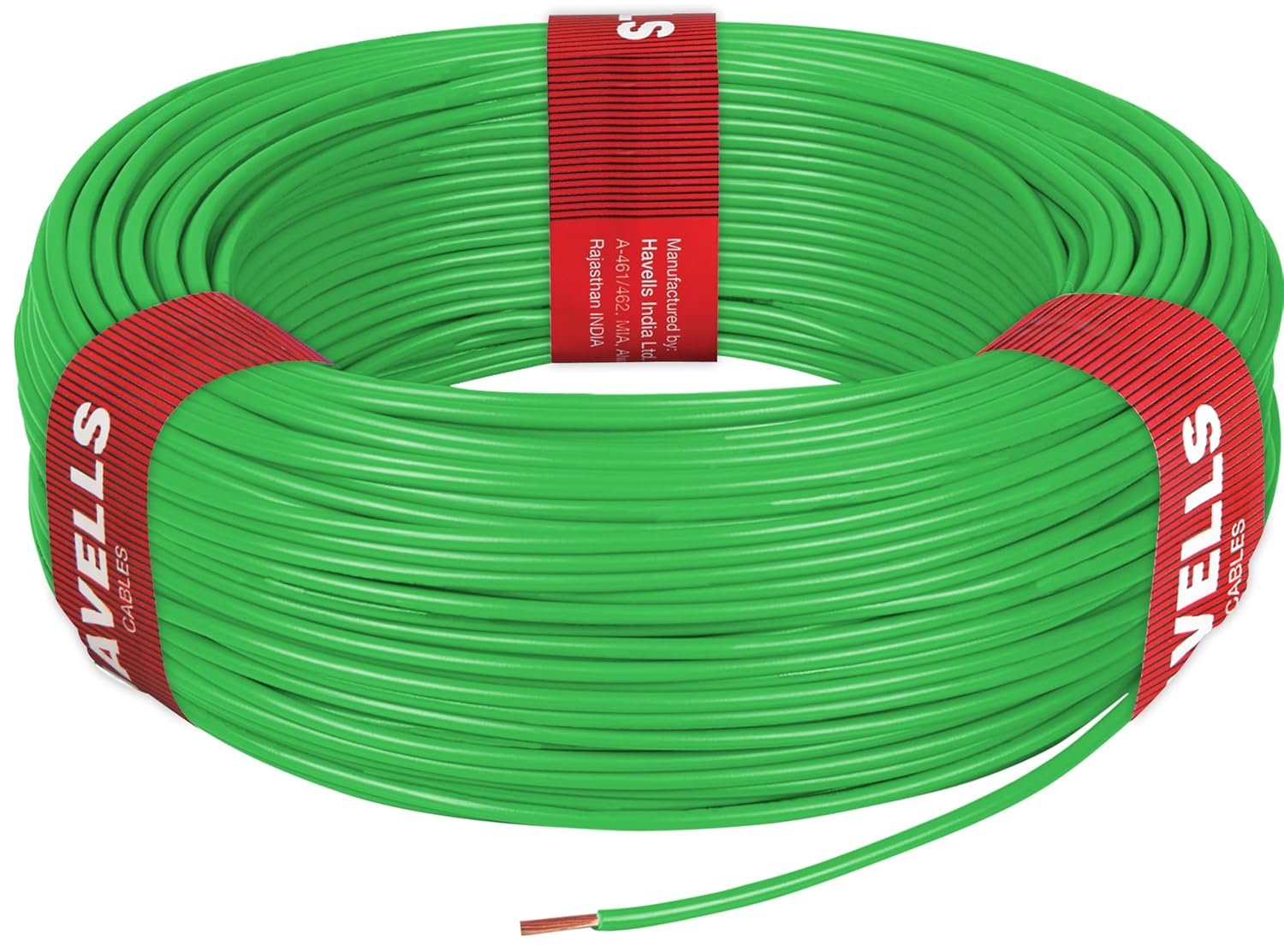Havells LifeLine+ S3 | 0.75 sq.mm Copper Wire (180m – Green) 100% Copper | Heat & Flame Resistant | Domestic & Industrial Grade - Image 4