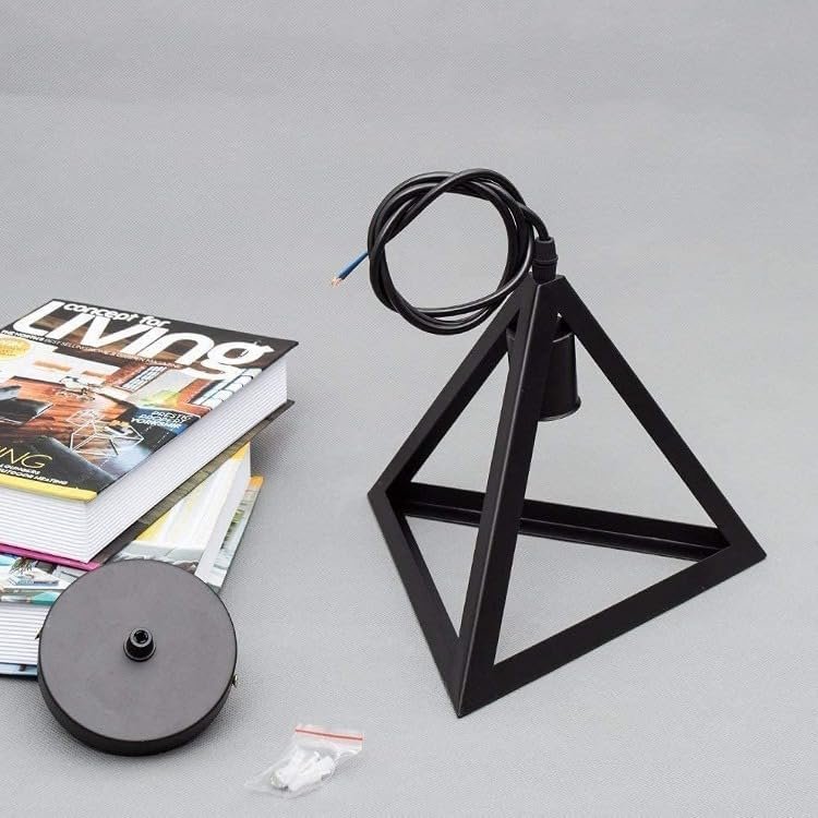 Triangle Hanging Light – Modern Geometric Pendant Lamp (Includes LED Bulb) - Image 6
