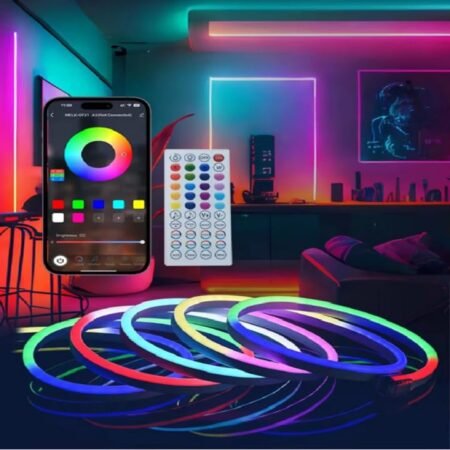 5 Meter Smart Multicolor Neon LED Strip Light | App & Remote Control | Waterproof & Music Sync | Pack of 3