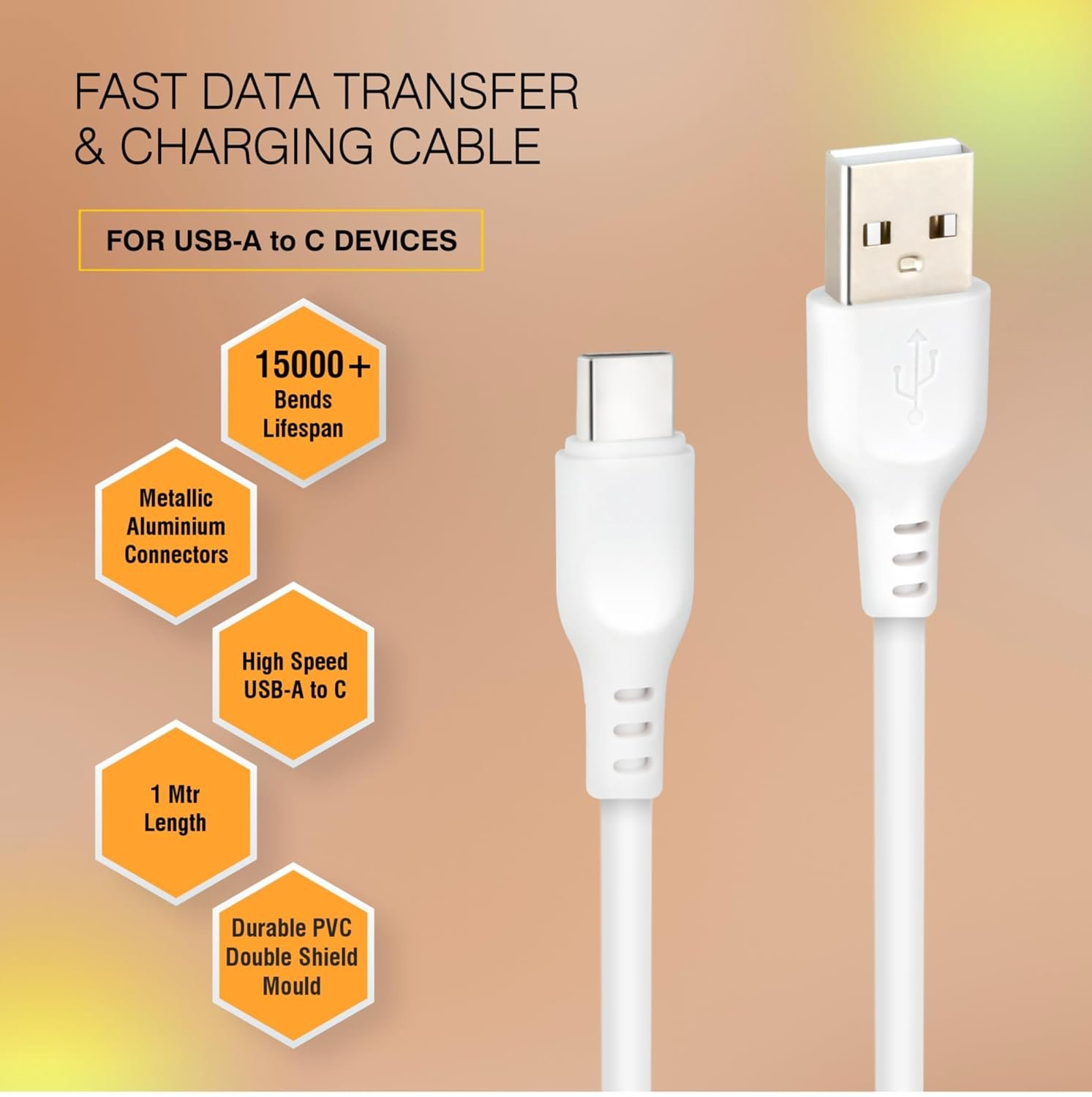 ERD UC-230 USB Type-C Metal Data Cable | 35W Fast Charging | High-Speed Data Transfer | 1 Meter - Image 2