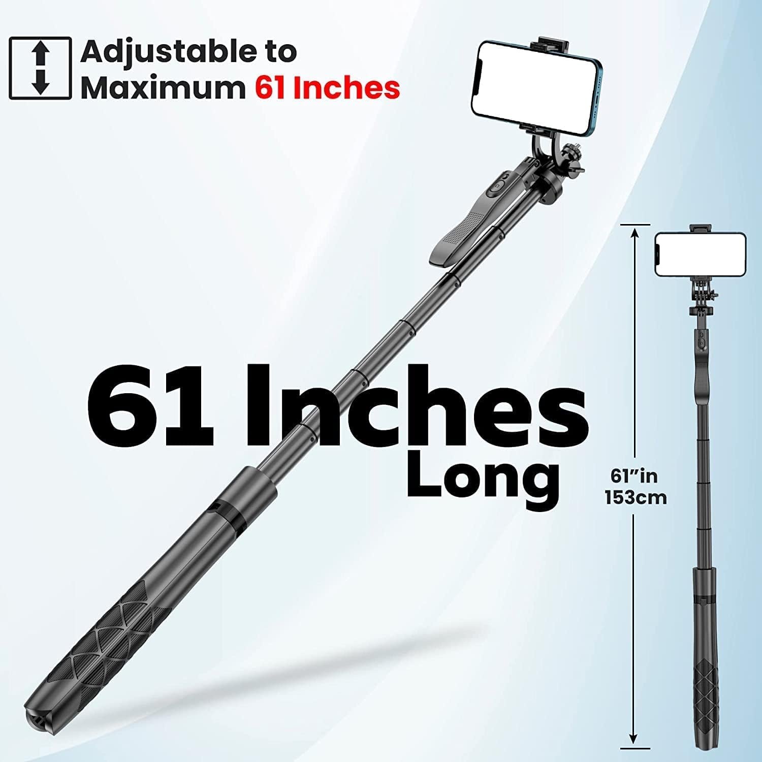 L16 Long 61-Inch Selfie Stick Balance Handle | Anti-Shake Shooting | Wide-Angle Photo Support - Image 2