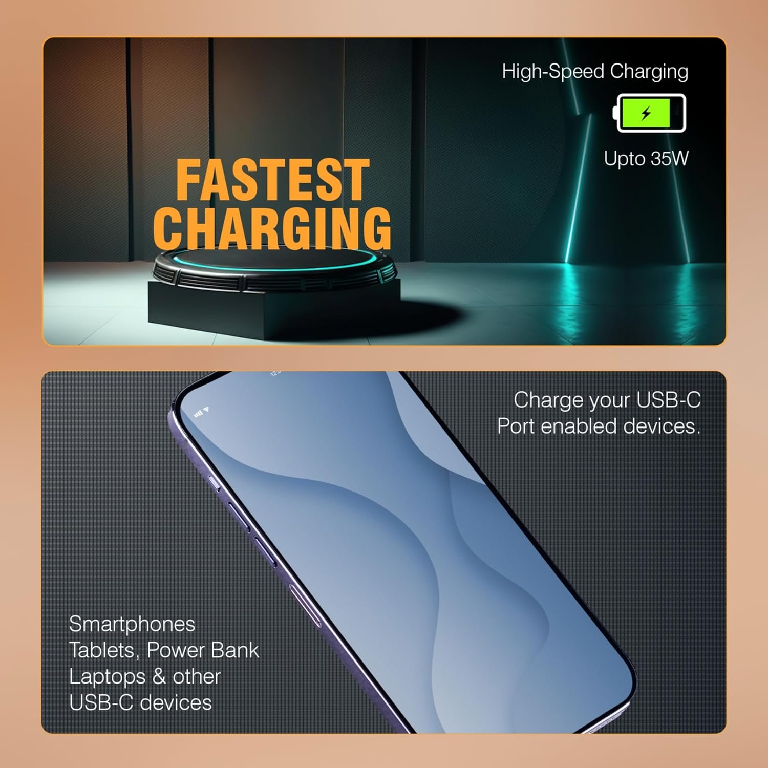 ERD UC-230 USB Type-C Metal Data Cable | 35W Fast Charging | High-Speed Data Transfer | 1 Meter - Image 3