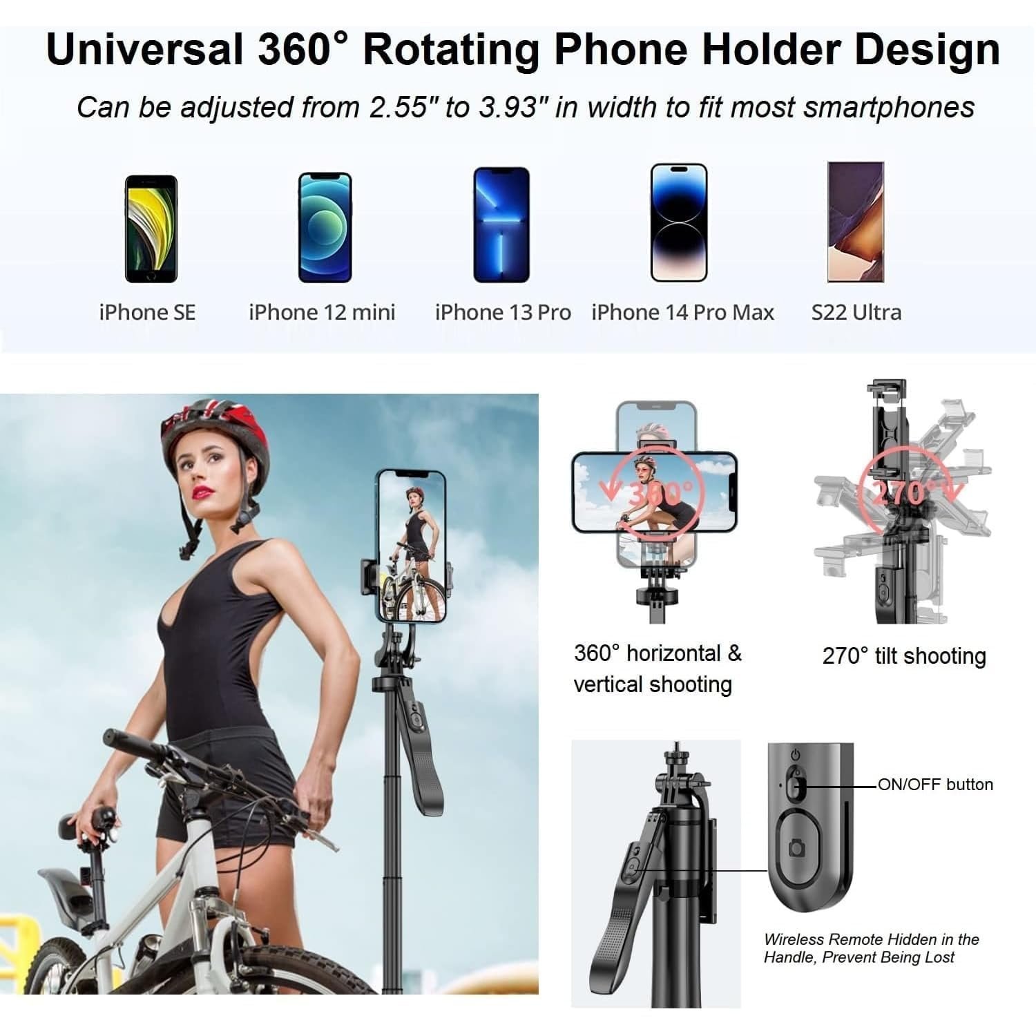 L16 Long 61-Inch Selfie Stick Balance Handle | Anti-Shake Shooting | Wide-Angle Photo Support - Image 5