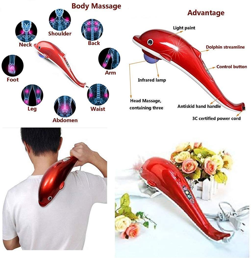 Dolphin Handheld Massager with Vibration & Infrared Therapy (Plug-In) - Image 6