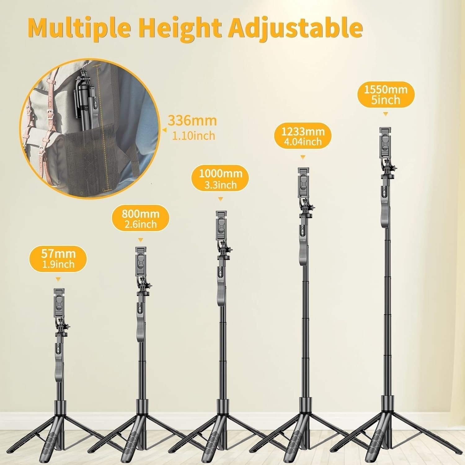 L16 Long 61-Inch Selfie Stick Balance Handle | Anti-Shake Shooting | Wide-Angle Photo Support - Image 8