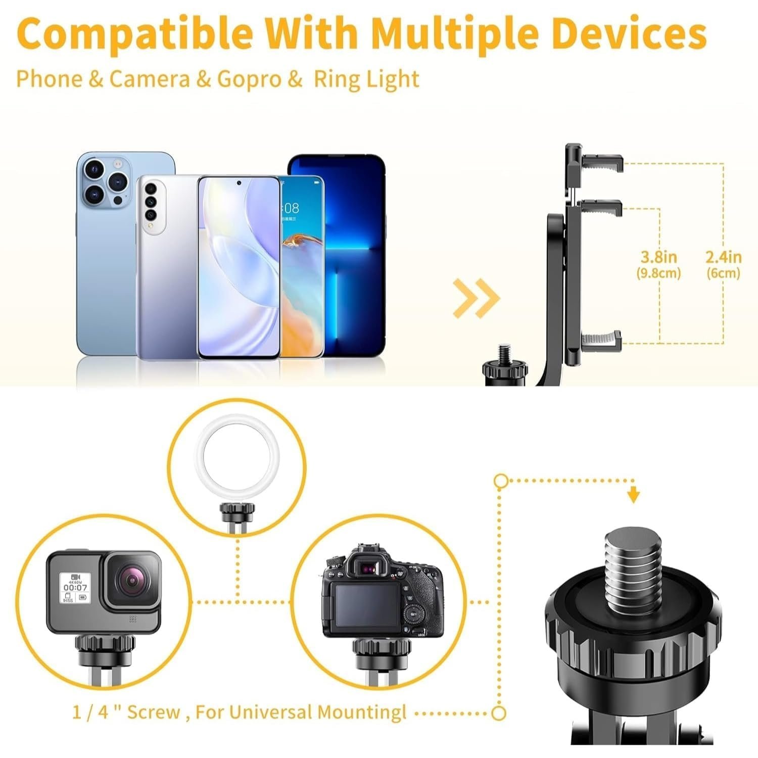 L16 Long 61-Inch Selfie Stick Balance Handle | Anti-Shake Shooting | Wide-Angle Photo Support - Image 9